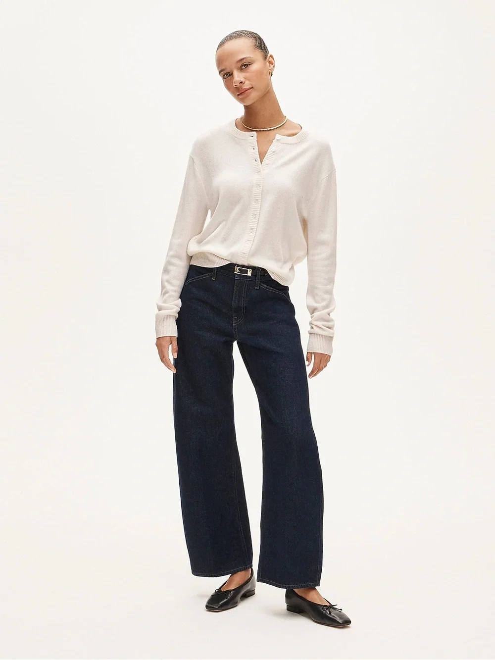 J. Crew Perfect Cashmere Cardigan in Snow Cream White Size XL NWT